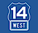 14 West logo