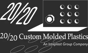 20/20 Custom Molded Plastics logo