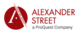 Alexander Street, Part Of Clarivate logo