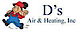 D''s Air & Heating logo