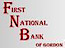 The First National Bank of Gordon logo