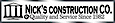 Nicks Construction logo