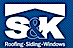 S&K Roofing, Siding and Windows logo